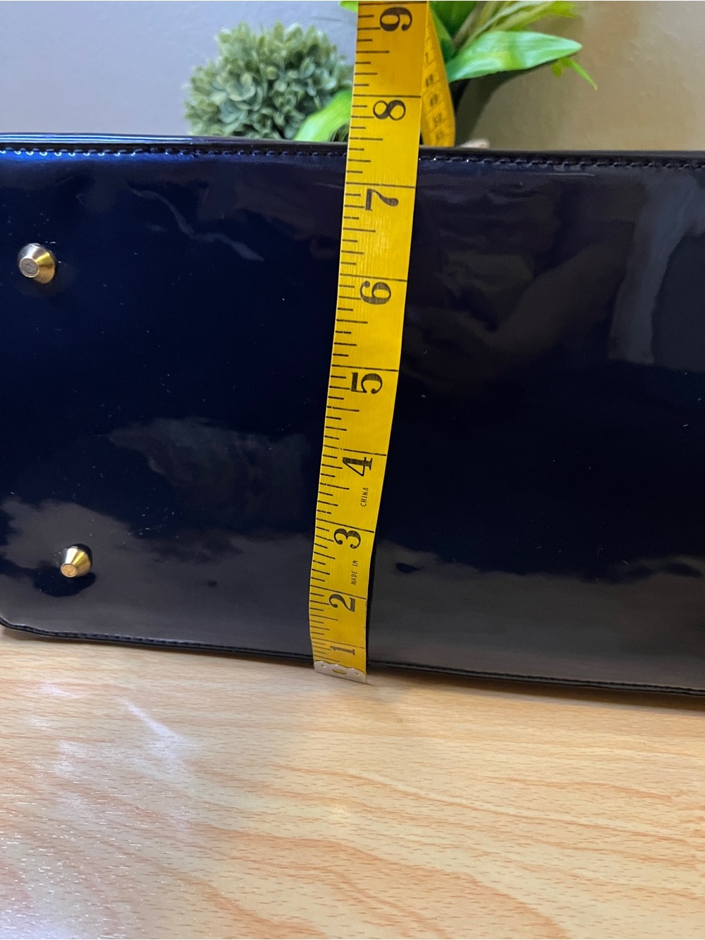 Blue Faux Croc Satchel - Picture 8 of 16